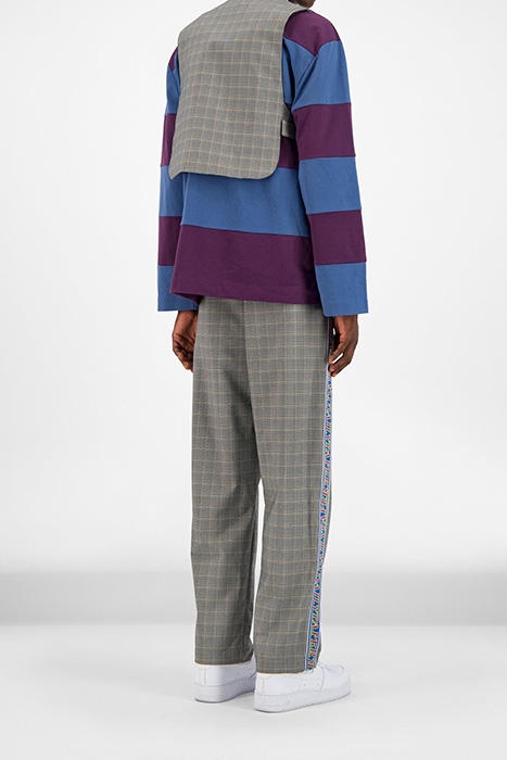 GREY CHECKED GONE VEST 2