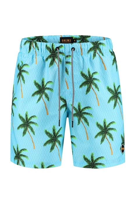 MEN SWIMSHORT PAINTED PALMS BLUE FISH 1
