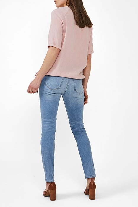 BLOUSE WOVEN SHORT SLEEVES RUBY BLUSH 2