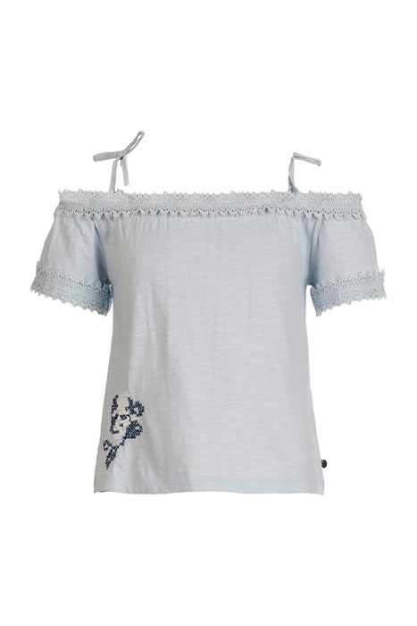 OFF-SHOULDER T-SHIRT BLUE 1