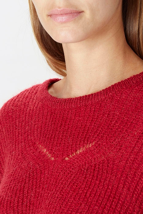AJOUR KNIT PULLOVER RED 3