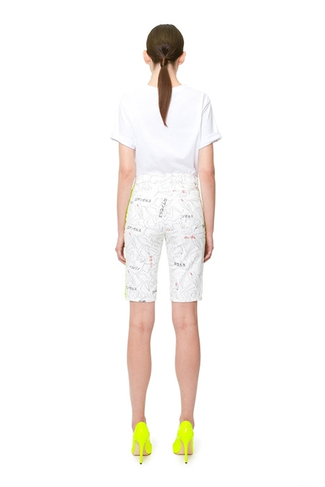 WOMEN'S PRINTED DENIM SHORTS LADIES WITH FONT PRINT. 2