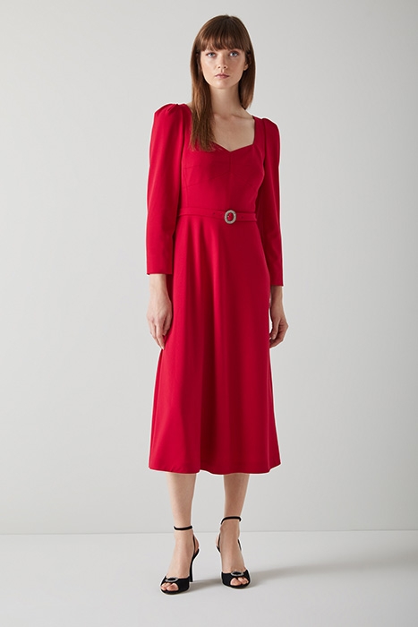 KATERINA MIDI DRESS RASPBERRY 1