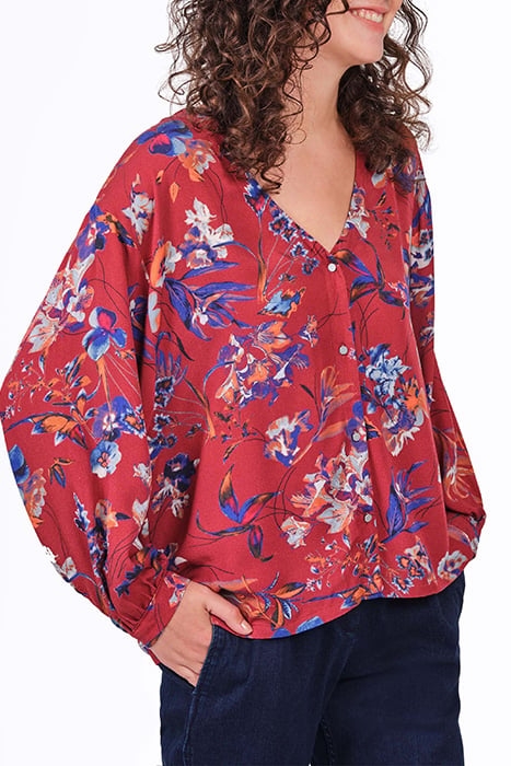 BLOUSE WOVEN LONG SLEEVES 22001952 FIRED BRICK 4