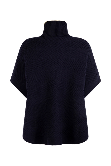 FERN KNITTED PONCHO DARK NAVY 2