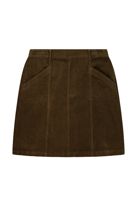 JOSIE CORD SKIRT KHAKI GRN 1