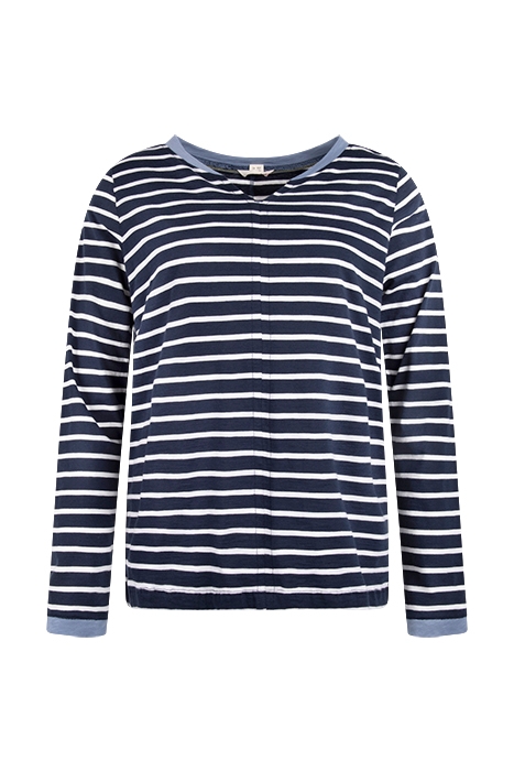 LONG SLEEVE NELLY STRIPE TEE BLUE MLT 1