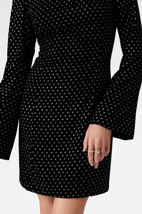 TANYA SPOT DRESS BLACK 6