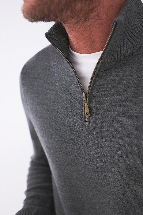 NEWPORT MERINO FUNNEL CHARCOAL GREY 4