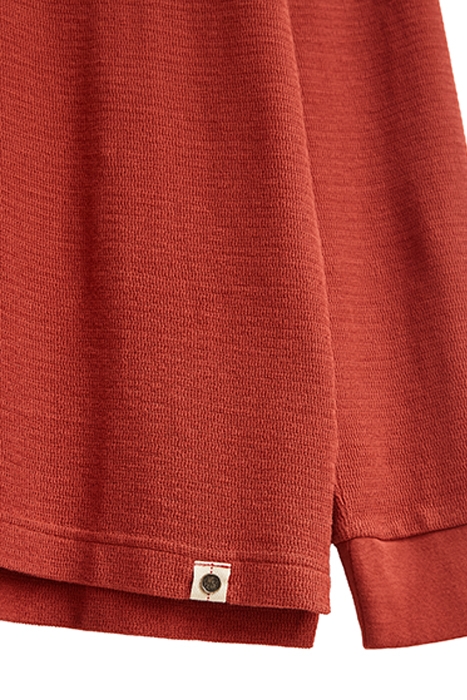 MILTON ZIG ZAG WAFFLE TEE MID ORANGE 5