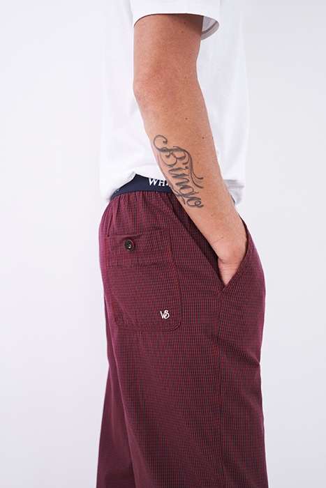 BARDON CHECK POPLIN PJ BOTTOM ORANGE MULTI 4