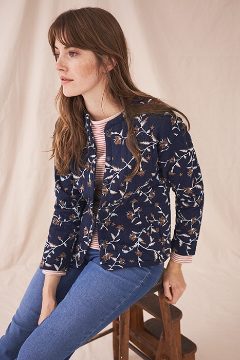 HARPER QUILTED JERSEY JACKET NAVY MULTI 4