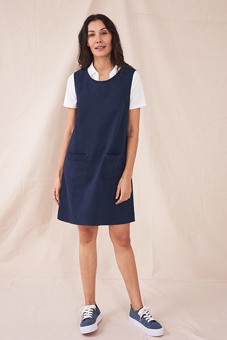 JANEY COTTON PINAFORE DARK NAVY 2