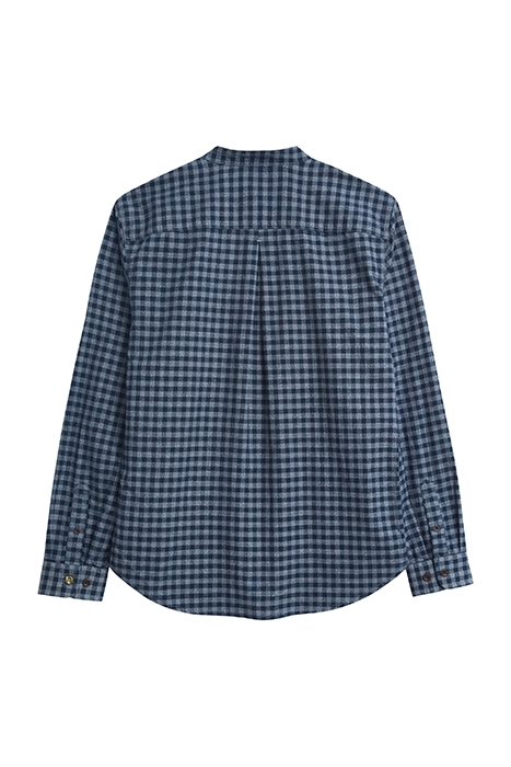 GORSE GRANDAD SLIM CHECK SHIRT DARK NAVY 6