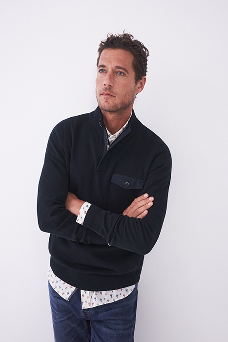 BRIAR FUNNEL NECK DARK NAVY 2