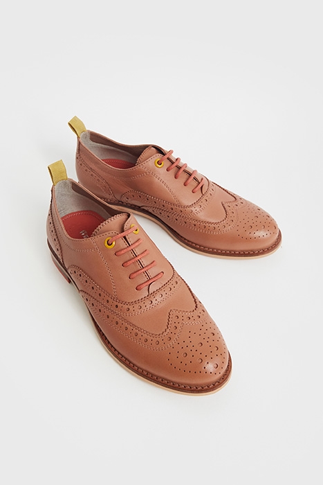THISTLE LACE UP BROGUE PINK 2
