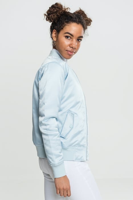 LADIES SATIN BOMBER JACKET BABYBLUE 5