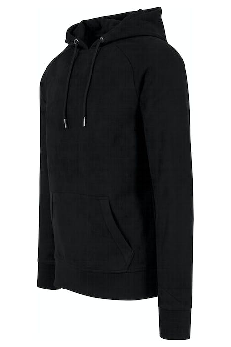 IMITATION SUEDE HOODY BLACK 8