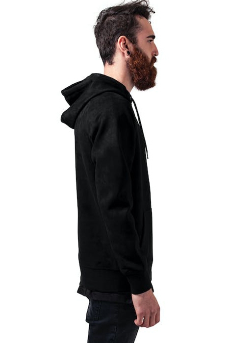 IMITATION SUEDE HOODY BLACK 4