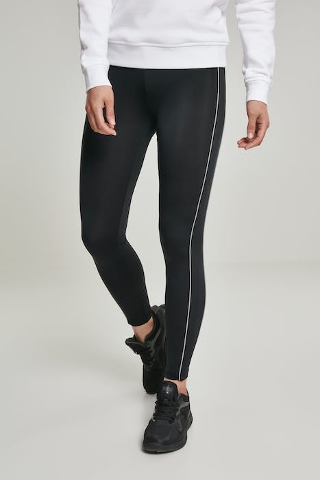 LADIES HIGH WAIST REFLECTIVE LEGGINS BLACK 2