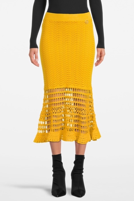 ATTESTARE GONNA COTONE CROCHET YELLOW - BAMBI 1