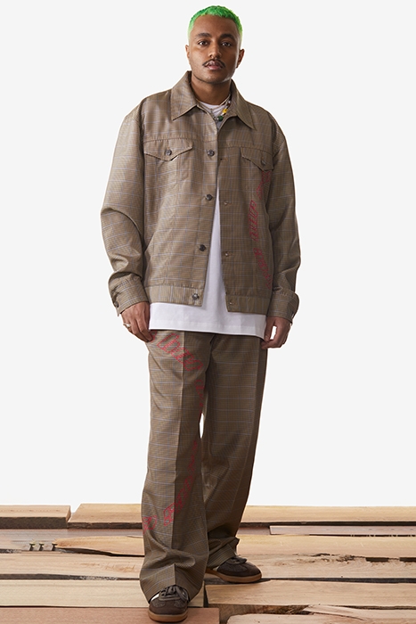 SAND CHECKED KARDY JACKET 2