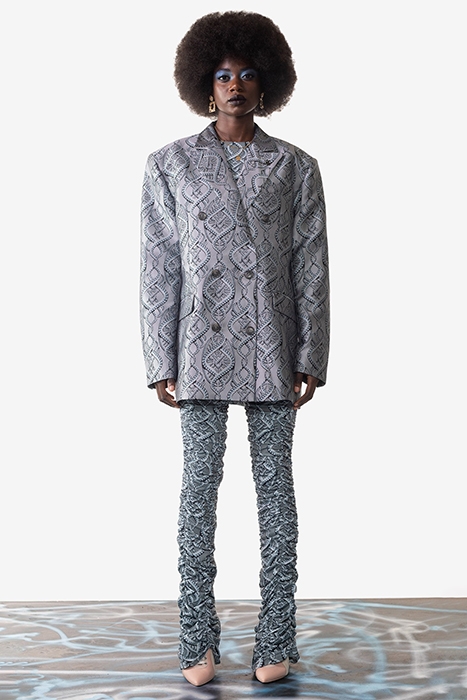 GREY BLUE BRAIDS LILO BLAZER 2