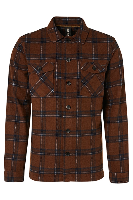 OVERSHIRT BUTTON CLOSURE CHECK WITH WOOL CAMEL 1