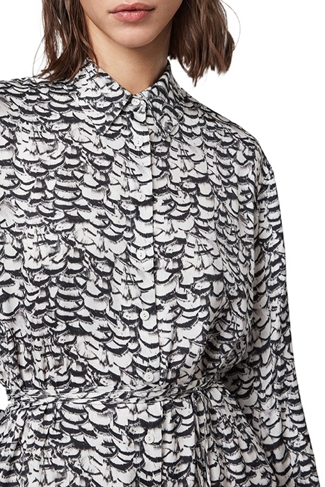 ANYA PLUME DRESS CHALK WHITE 6