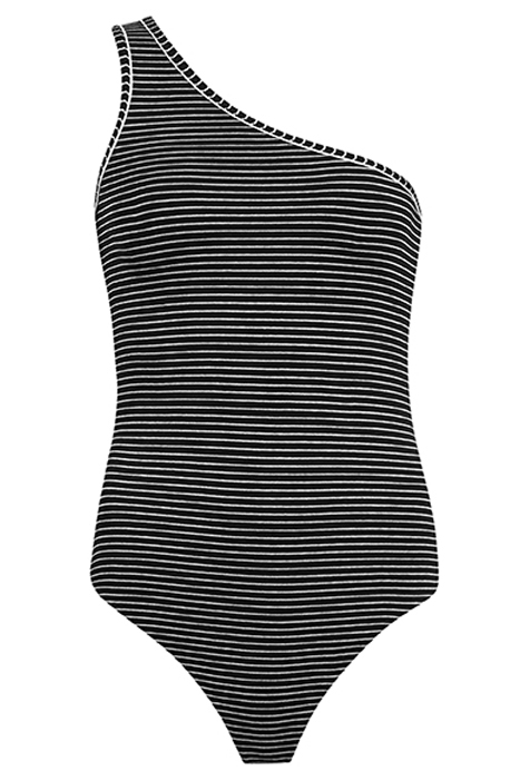 FREYLA STRIPE BODYSU BLACK/CHALK 1