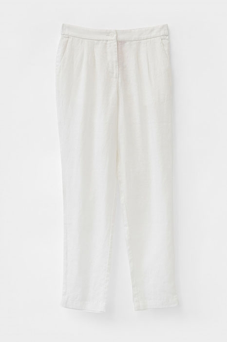 MADDIE LINEN TROUSER BRILLIANT WHITE 1