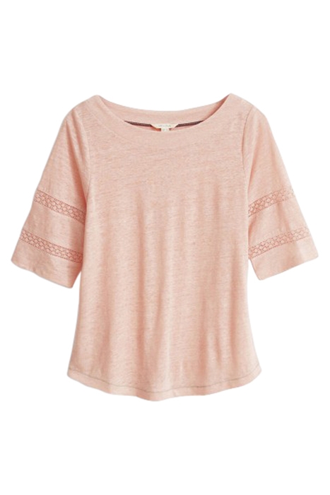ROBIN LINEN JERSEY TOP PINK 1