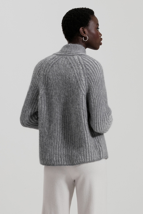 RIBBED-LOOK CARDIGAN PEARL 3