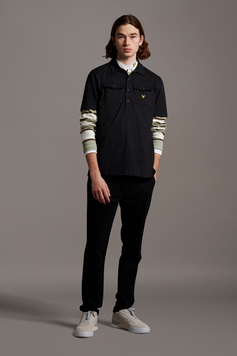 TWO POCKET POLO SHIRT TRUE BLACK 3