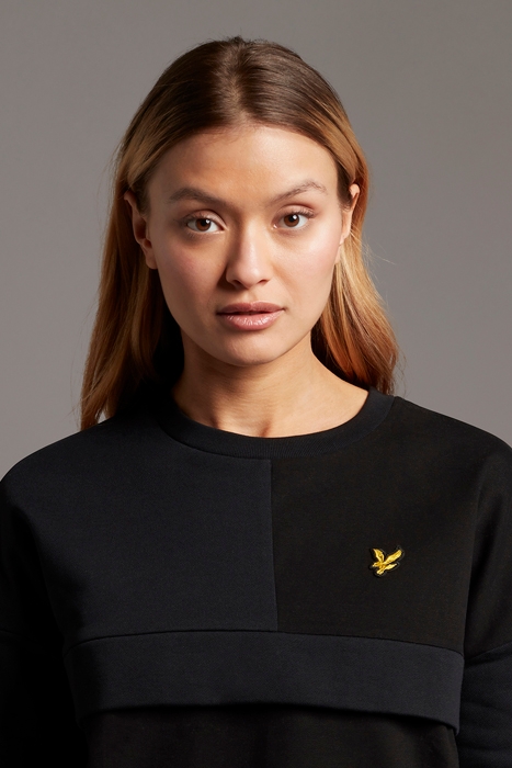 CANVAS MIX SWEATSHIRT JET BLACK 4