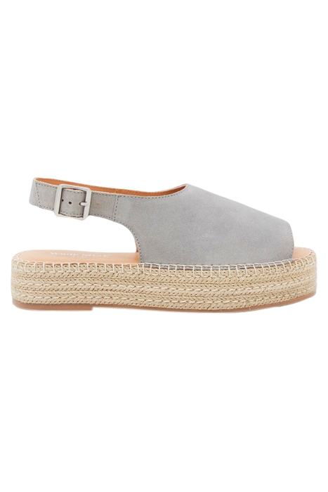 ROXANNE SUEDE FLATFORM LIGHT GREY 1