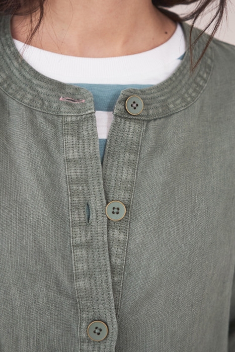 GRACE LINEN JACKET MID GREEN 2