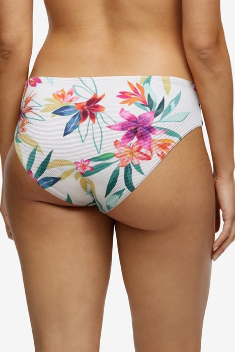 SW BO. BRIEF MID TWIST WHITE PARADISE BRIGHT FLOWER 3