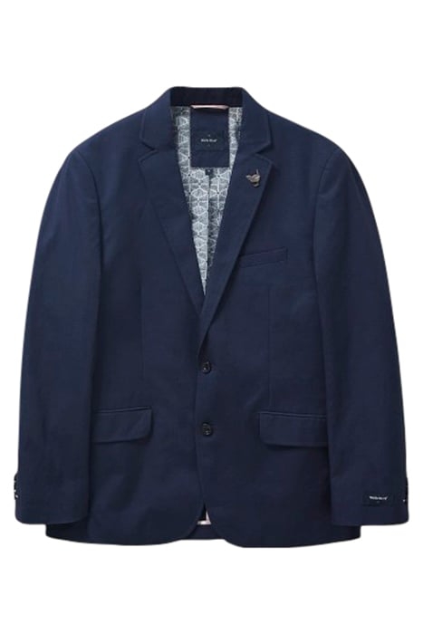 FOSS COTTON LINEN BLAZER DARK NAVY 1