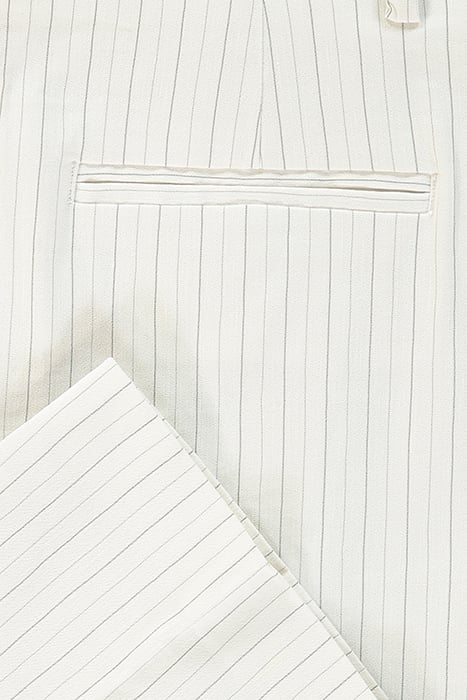 BELLO 102 PANTALONE LINO STRET WHITE/BLACK 3