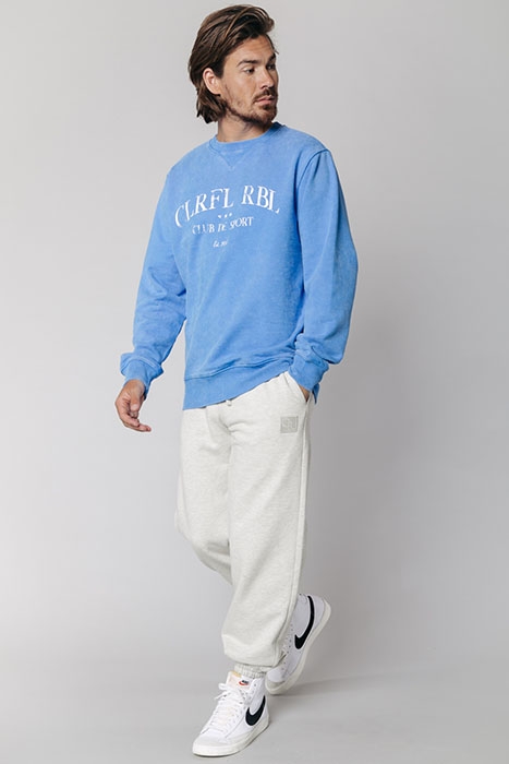 CR CLUB DE SPORT WASHED BASIC SWEAT BLUE 3