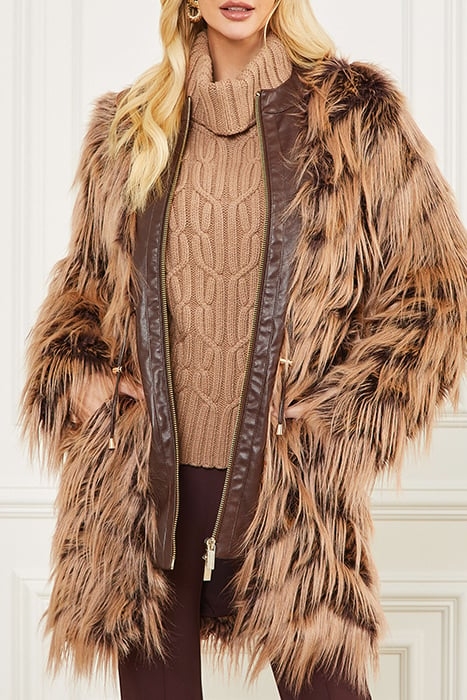 DINAH COAT DARK BOURBON WITH CLASSIC CAME 1