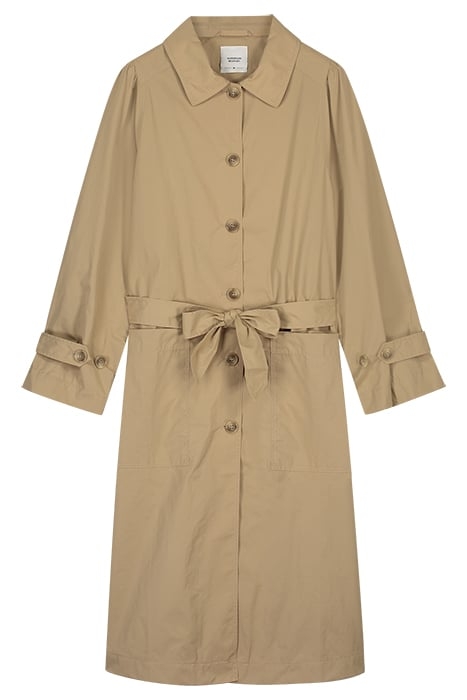 COAT BELTED CASUAL TWILL BROWNS 8