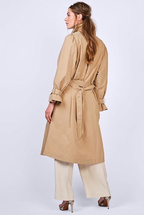 COAT BELTED CASUAL TWILL BROWNS 2