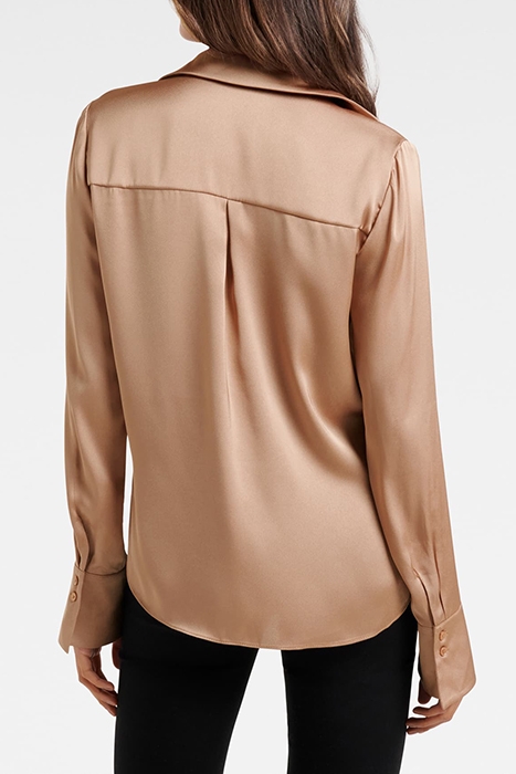 SKYE TWIST COLLAR BLOUSE BURNT ALMOND 2