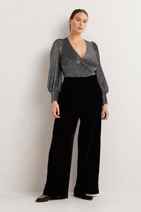 TWIST FRONT JERSEY TOP BLK 3