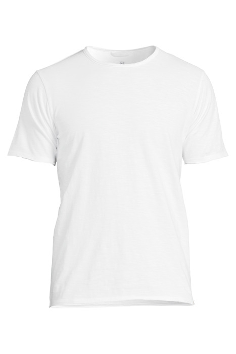 BASIC ROUND NECK TEE SLUB JERSEY WHITE 1
