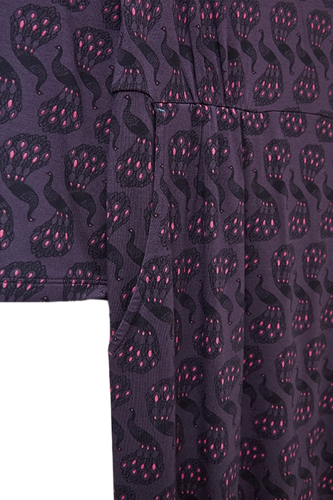 TALIA ECO VERO JERSEY DRESS PURPLE MLT 4