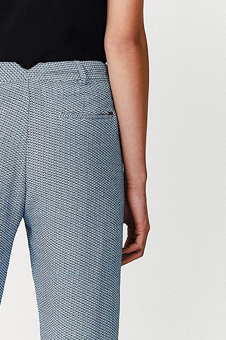 MICRO-GEOMETRIC MOTIF LONG STRAIGHT TROUSERS SUNSET LAGOON 5