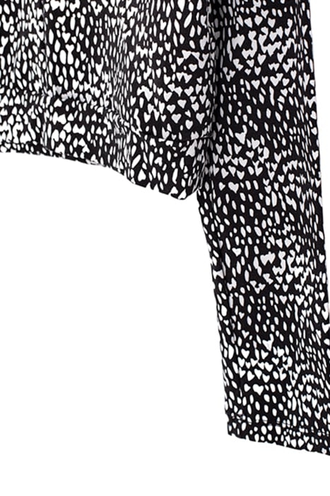 GIRLS’ BLACK ECOVERO® T-SHIRT WITH HEART PRINT AND BOW BLACK 3